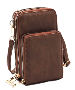 Crossbody Cell Phone Bag AD081 BROWN